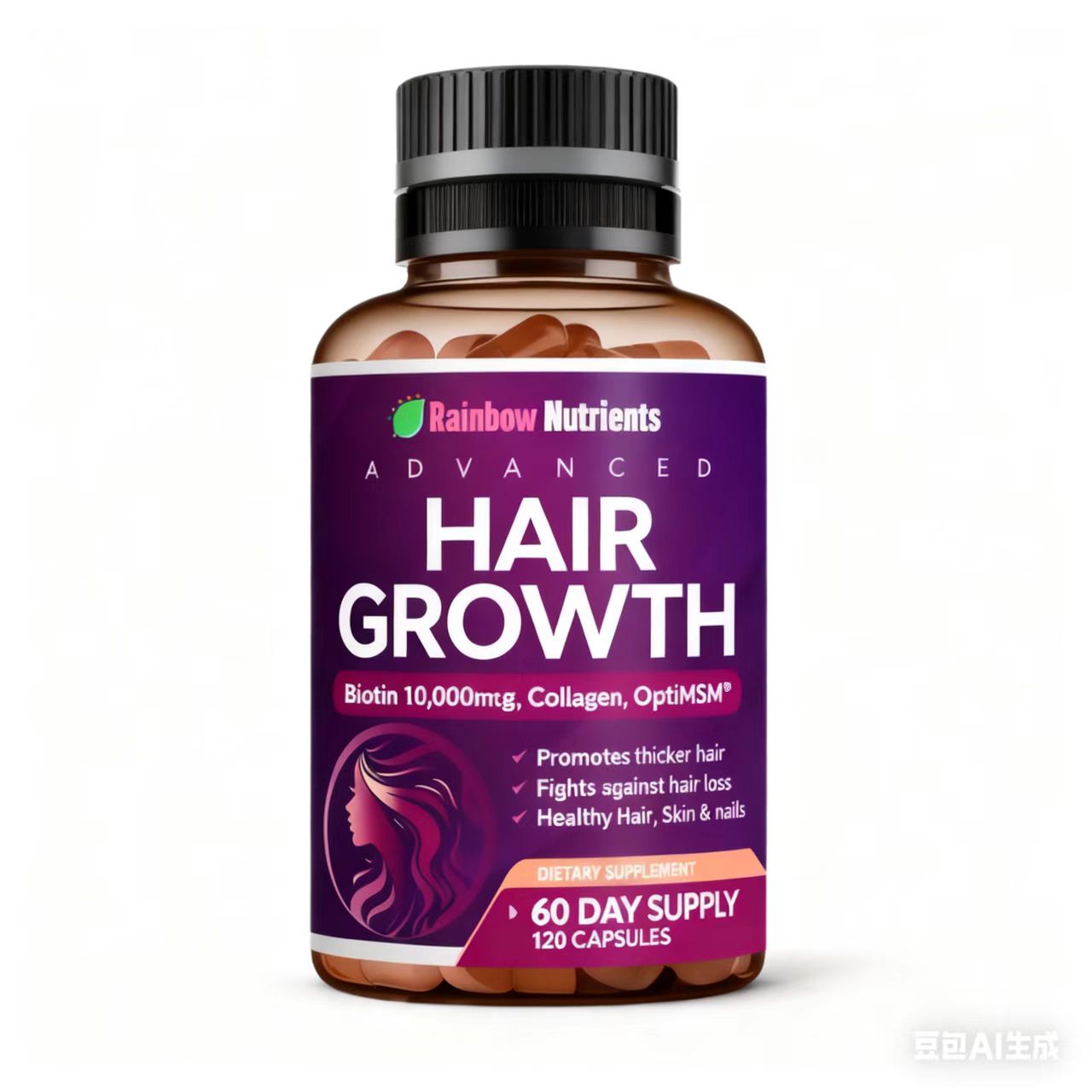 Vitaminas Premium para Crecimiento de Cabello con Biotina